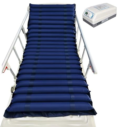 Antidekubitus Matratze mit flüsterleisen Pumpe und Wasserdicht, Wechseldruckmatratze, Wechseldruckmatratze, 200 x 90 cm Dekubitus Matratzen, Dekubitus Hilfsmittel für Krankenhaus, Zuhause