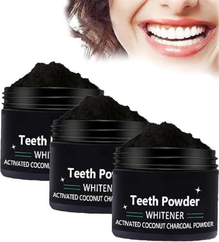 Natural Teeth Whitening Powder with Coconut Activated,Deep Cleaning Teeth Gently Cleaning Whitenin,Fresh Breath