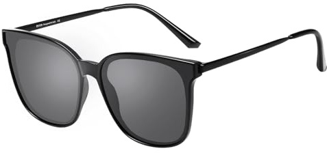 DUCO Oversized Polarized Sunglasses Womens Trendy Mirrored Shades Retro Round Vintage Light Weight UV400 Sun Glasses W016