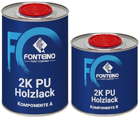 2K PU Holzlack Farblos Matt – Parkett- & Treppenlack, Klarlack für Möbel, Tischplatten, schlagfest, abriebfest & für Innen und Außen – 1Kg Lack + 0,5Kg Härter