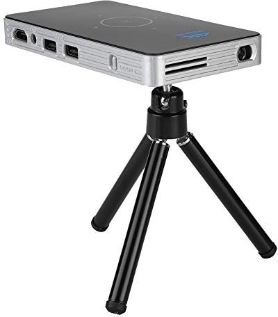 Mini Proiettore Portatile, Videoproiettore Tascabile con Touch Screen, 2GB+16GB 2.4G/5G Wifi Mini Proiettore Remoto DLP Supporta 4K 1080P/HDMI/USB/mini Scheda/Bluetooth 4.1 CPU