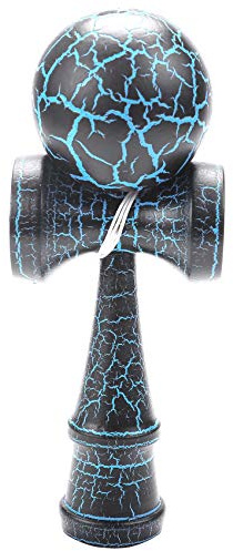 Uinfhyknd Wooden Toy Outdoor Sports Kendama Toy Ball Children and Adults Outdoor Ball Sports Crack Beech Wood Colorful Design Black and Blue