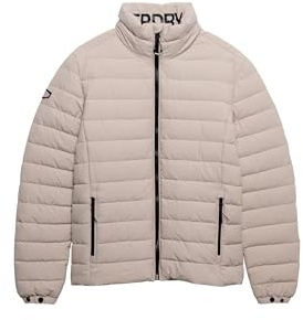 Superdry Fuji Print Padded Jacket Anorak, Chateau Grey, M för män, Chateau Gray, M