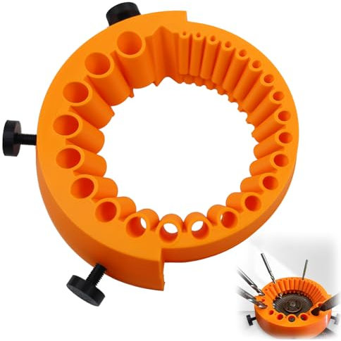 Afilador de Brocas,Afilador de Brocas para Radial,Herramienta de Afilado Eficiente para Brocas de 2 a 13 mm, para Amolar Amoladora de 125 mm (Naranja)