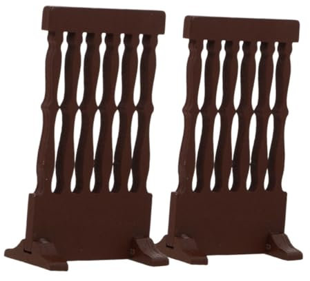 TOYANDONA Lot De 2 Clôtures Décoratives pour Maison De Poupée Accessoires pour Photos Clôture De Jardin Décoration Japonaise pour Maison Ferme Table Clôture Miniature Sushi Marron
