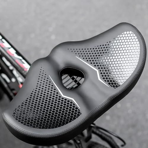 ZKSJFU Fahrradsattel für Cube Stereo Hybrid 160 HPC Stereo Hybrid One44, Fahrradsättel Herren/Damen Bequem Weich, StoßDämpfend Atmungsaktiv Fahrradsitz Für MTB, Trekking, City,A/Clamp Style