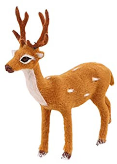 SELVFZ Simulazione Peluche Renna Alce Bambole Vacanza Renna Figure In Piedi Cervo di Natale 15/20/25/30/35 cm Ornamenti di Natale Capodanno