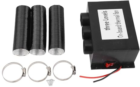 Bilvärmare 600W 12V Elektrisk rymdvärmare Defroster Avdimmare 3 hål Snabbuppvärmning för vinterfordon Rostfritt stål Aluminiumfolie