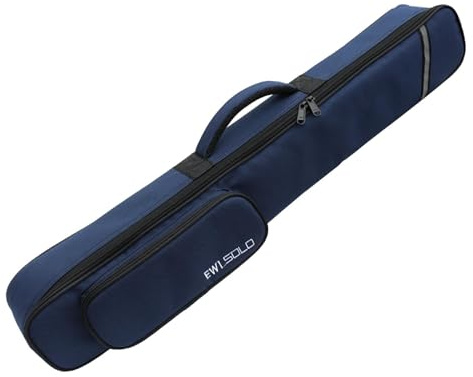 ALCXAZS Custodia per clarinetto per sassofono soprano con cerniera in tessuto Oxford per viaggi sul palco all'aperto Vino rosso , Blu profondo , 80x8x9cm