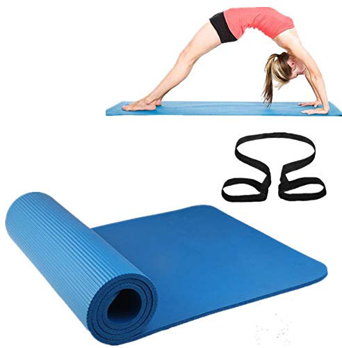 Exercise Mat Yoga Mat Trainingsmatten für zu Hause Trainingsmatten Eco Yoga Mat Trainingsmat Trainingsmatte extra dick Yoga Mat Dick Übungsmatte dick blue,10mm