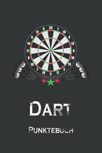 Dart Punktebuch: Spielblock für über 100 Dartpartien mit Dart Outs | für Training oder Tunierzähler Buch | Crickets, Tactics 301, 501, 701, 1001 und ... Buch Scorer Book | Handliches ca. DIN A5 6x9