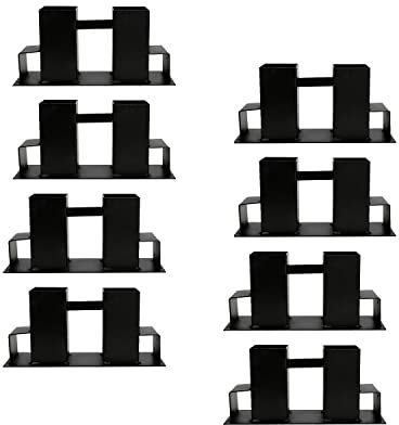 Eulenke Holzstapelhilfe 8 Stück, Schwarz brennholzregal außen, Stabile Verstellbarer holzunterstand, Holzstapelhalter kaminholzregal Kaminholz Brennholz Für Innen- und Außenbereich, Schwarz