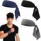 3 Stück Sport Stirnband, Bandana Cap, Tennis Headband, Laufen Stirnband, verstellbares Schweißband, Feuchtigkeit Wicking Haarband, für Laufen, Training, Tennis, Karate, Leichtathletik