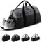 Fitgriff® Sporttasche & Reisetasche V2 für Damen und Herren - mit Schuhfach & Nassfach - Tasche für Sport, Fitness, Reisen - Trainingstasche, Gym Bag, (Black/Grey, Small)