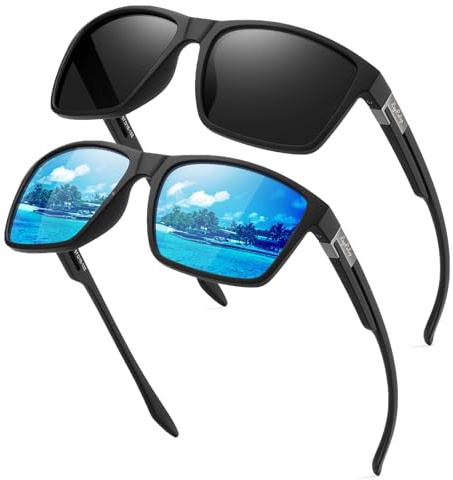Rayruling Polarized Sunglasses Men Women, Sport Sunglasses Men Black, Retro TR90 Ultralight Frame, UV400 HD Golf/Driving/Fishing/Travel Glasses/Outdoor Sports Fashion