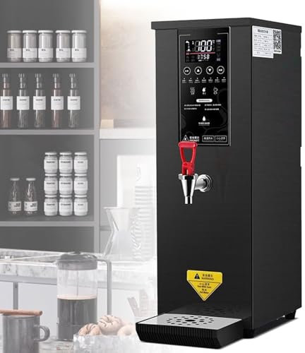 Dispensador de agua caliente, hervidor comercial con tubo calefactor de acero inoxidable, 60 l/h, calentador de agua eléctrico de calentamiento rápido paso a paso para café, té, restaurante,Black