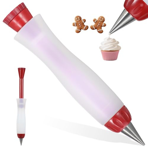 HOMOCONO Penna Decoratrice Dolci in Silicone per Pasta di Zucchero e Marzapane, per Scrivere su Torta e Decorare Dessert in Ristoranti e Battesimi Stile Casuale