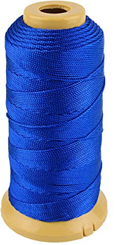 Twisted Nylon Line Twine Cordón para Jardinería Marcado Proyectos de Bricolaje Elaboración de Mampostería (1mm-656 Feet, Azul)