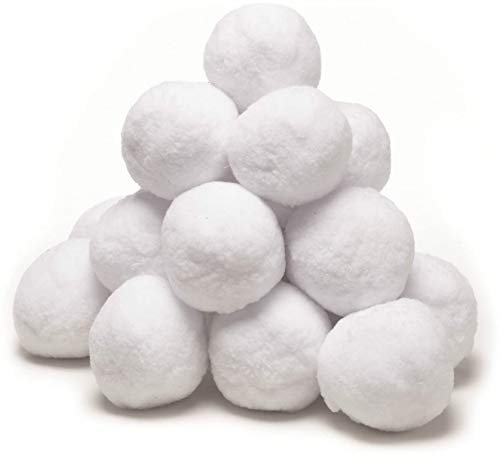 Invero 40 Pack of Soft Fake White Elf Christmas Snowballs - Ideal Display for Xmas Trees, Home Decoration, Children’s Indoor Snow Fights, Festive Countdown Fun and more