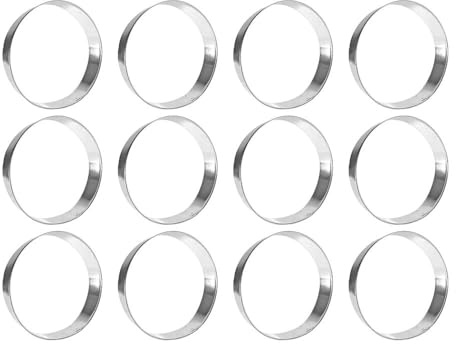 1 Dozen/12 Count Biscuit Circle 5 Inch Cookie Cutters from The Cookie Cutter Shop – Tin Plated Steel Round - Made in the USA