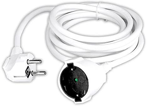 V-TAC Prolunga Elettrica Presa Schuko Spina Schuko da 5 Metri - Prolunga Cavo Elettrico per Casa, Ufficio, Negozio, Lavoro - Super Resistente - Carico Massimo 3680W