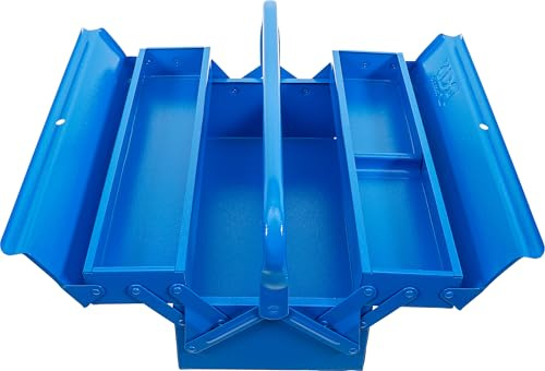 BGS 33001 | Metall-Werkzeugkasten | leer | 420 x 200 x 150 mm | 3 Fächer | Stahlblech