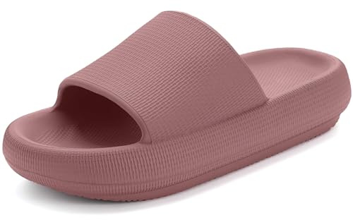 Misolin Claquettes Femme Chaussons Hommes Douche Antidérapant Pantoufles | Légèreté Piscine/Plage Tongs Sandales,Confortable Soft Slippers,Nuage à Séchage Rapide Sliders,Intérieur