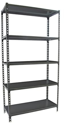 PROREGAL Schwerlastregal Big Metal Shark | HxBxT 200x110x40cm | Fachlast 200kg | Anthrazit-Anthrazit | Regal Standregal Aufbewahrungsregal