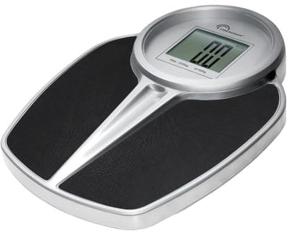LITTLE BALANCE 8327 Pro M225, Pèse-personne électronique, Semi professionnel, Ecran XXL, 225 kg, Noir & Chrome