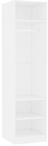 Annlera Armadio compatto armadio guardaroba versatile armadio alto perfetto per soggiorno, corridoio o guardaroba, design semplice, bianco, 50 x 50 x 200 cm