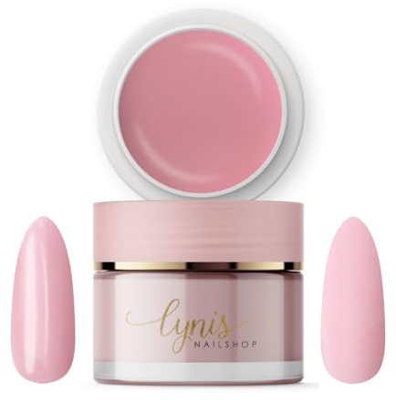 Glasfibergel naglar ros ros ros 15 ml som uppbyggnadsgel för nagelmodeller som gel medelviskos som makeup kamouflage gel – rosa för UV & LED – HEMA fri builder Gel · Lynis-Nailshop.de