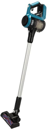 DEDRA SAS+ALL DED7176 Aspirateur à manche sans balai 18 V, poids léger ergonomique 1,8 kg, livré dans un carton sans batterie, pour sols durs, tapis, poils d'animaux, 0,5 l