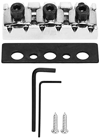 Mtlavis hness 7-saitige E-Gitarre Saiten verriegelung Nuss Robust leicht Gewicht aus Zink legierung für 7-saitige Doppelspulen-E-Gitarre 42,5mm Silber (Silver)