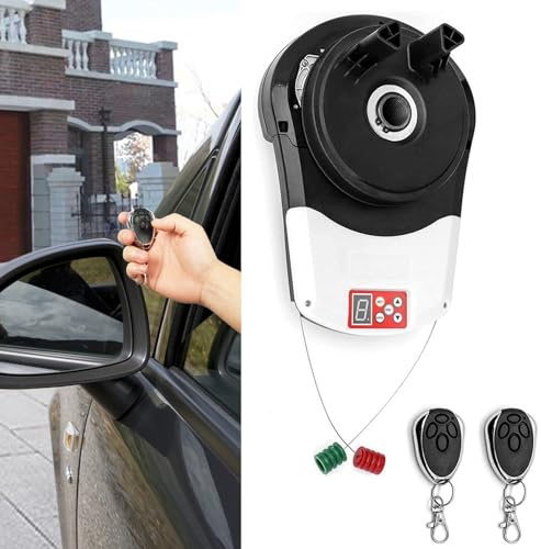 Electric Garage Door Opener Motor with 2 Remotes - Automatic Roll Up Door Opener Kit for Garage, Warehouse, Store, Barn, and Farm