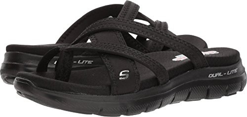 Skechers Cali Women's Flex Appeal 2.0-Start up Sport Sandal,black/black,10 M US