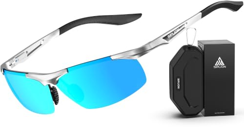 SIPLION Polarized Sunglasses for Men Sports, Al-Mg Metal Frame, UV400