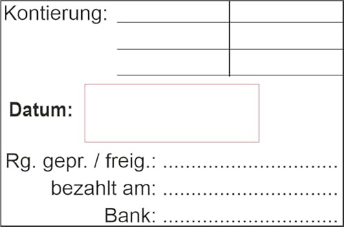 Konteringsstämpel/räkningskontroll – med trodat Professional datumstämpel 5474 – Custom (60 x 40 mm) i olika utföranden, kontor, bokningsstämpel, företagsstämpel