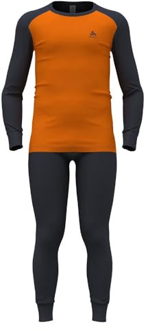 Odlo Active Warm Eco Men's Functional Underwear Set, -21059 India Ink / Oriole, Large