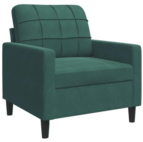 vidaXL Poltrona Verde Scuro 60 cm Velluto