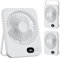 LuJasi Mini Ventilador Portatil 3600mAh Ventilador de Mesa 5 Velocidades 180 ° Plegable Silencioso Pantalla LED Fan para Oficina Mesa Hogar Fitness Viajes Exterior blanco