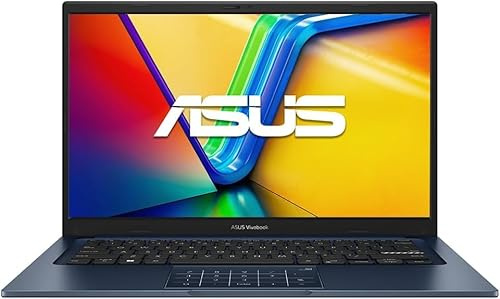 ASUS Vivobook 14 FHD Laptop, Intel Core i3-1315U Processor, 8GB RAM, 128GB SSD, Windows 11 Home, Intel UHD Graphics, Wi-Fi, Bluetooth, Quiet Blue, X1404VA-I38128
