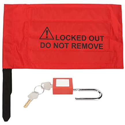 Lucchetto di sicurezza con grillo 38 mm, lucchetto per tagout, lucchetto per apparecchiature elettriche industriali, lucchetto Loto per carichi pesanti con borsa in PVC, corpo in