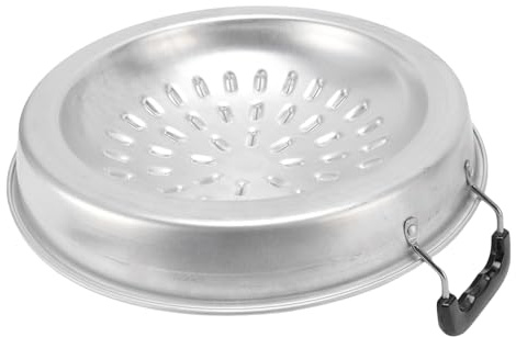 Nurnesy Aluminum Thai BBQ Grill Pan, Even Heating Grilling Hot Pot Combo 2 in 1 for Indoor Outdoor, Grill Charcoal Pan (35cm/13.78in Original Color)