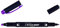 Tombow MONO edge Textmarker mit zwei Spitzen, purple, Keilspitze und Finelinerspitze, schnell trocknend, umweltfreundliches Design [WA-TC97]