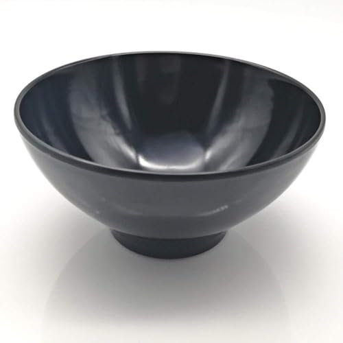 LIXIFF A5 Scodella Tonda in melamina Stoviglie da tavola Scodella Piccola Scodella per Mensa Zuppiera per la casa Scodella per Riso Ecologica, Nero, 4,5 Pollici