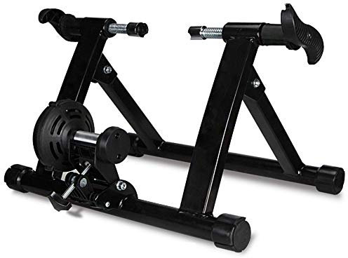 ZXCVB Entraîneur De Vélo,Home Trainer Bicyclette,freinage Magnétique,avec Roue De Réduction du Bruit,Pliable pour Un Rangement Facile,Black-26.4-28.8inches