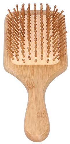 Hairbrush,Bamboo Hairbrush Wooden Paddle Hair Brushes Massage Comb, promote blood circulation and protect scalp for combing.Suitable for both curling and straightening hair use for hair modeling.