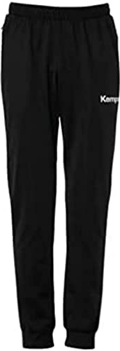 Kempa Garçon Trainingshose Kempa Lite hommes Garçons Pantalon d'entraînement avec capuche Pantalon de sport long, Noir/Blanc, 152 EU