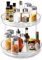 KEWUZY 2 Pisos Plato giratorio para cocina, Cocina Especias organizador de armarios Multifunción Transparente para Botellas, Cosmético, Armario, Despensa, Baño-23cm