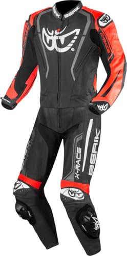 Berik Zakura Evo tuta in pelle da moto in 2 pezzi traforata, nero/rosso, 56